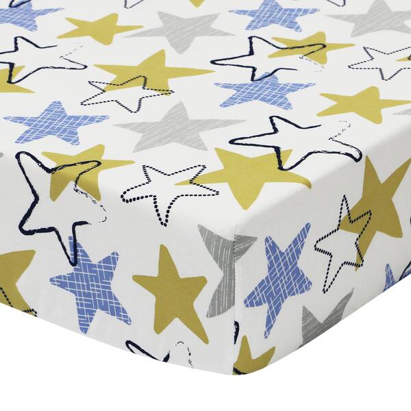 slide 1 of 1, The Peanut Shell Stargazer Fitted Sheet