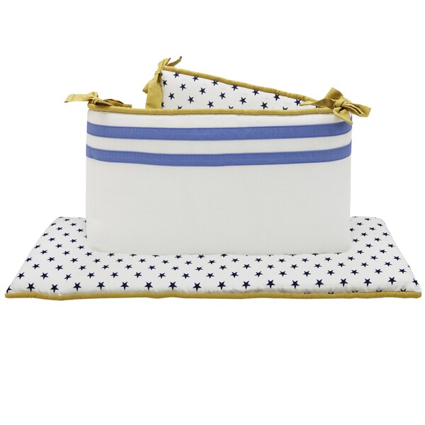 The Peanut Shell Stargazer Reversible Crib Bumper