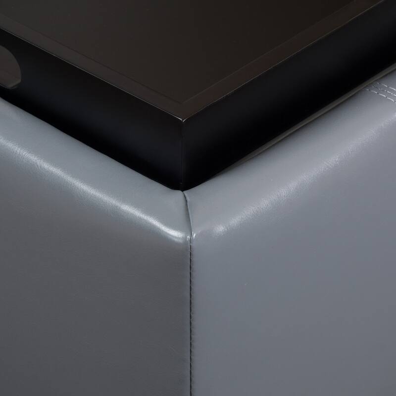 Mansfield Tray-top Storage Ottoman by Christopher Knight Home