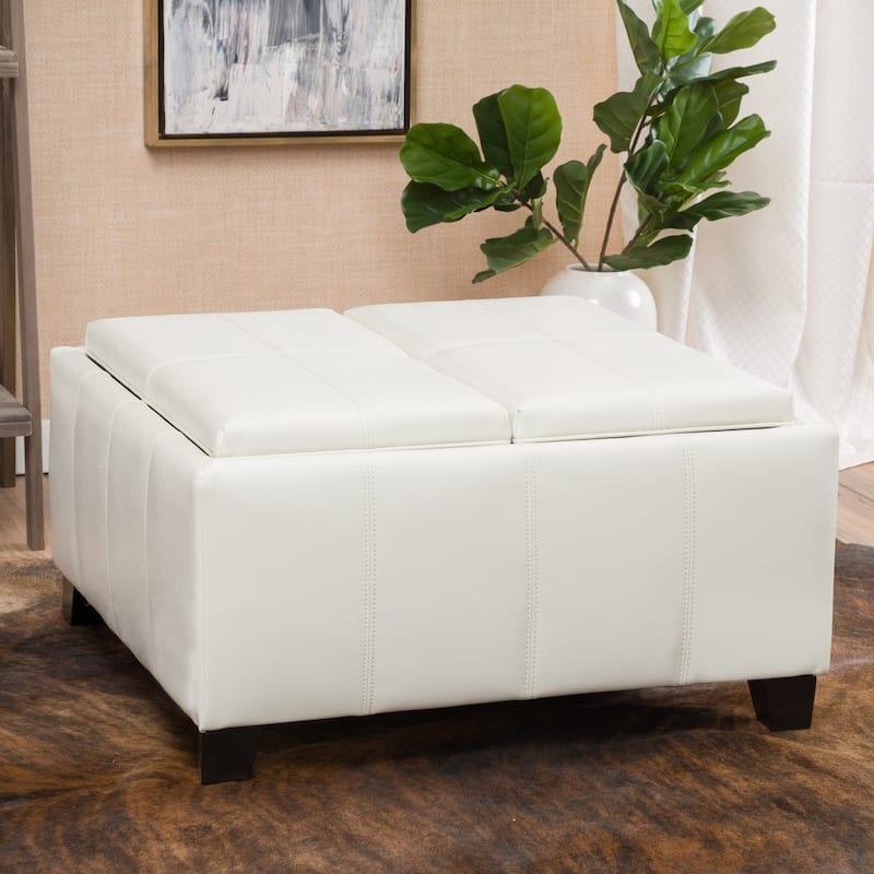 Mansfield Tray-top Storage Ottoman by Christopher Knight Home