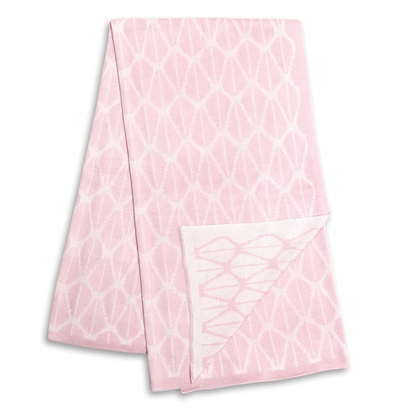 slide 1 of 1, The Peanut Shell Pink and White Reversible Blanket