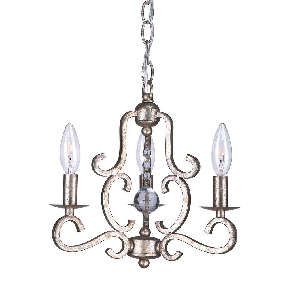 Crystorama Orleans Collection 3-light Olde Silver Mini Chandelier - Chandeliers For Bedrooms by Overstock.com