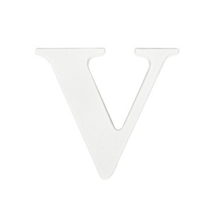 Little Haven White Hanging Wall Letter V