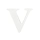 preview thumbnail 1 of 0, Little Haven White Hanging Wall Letter V