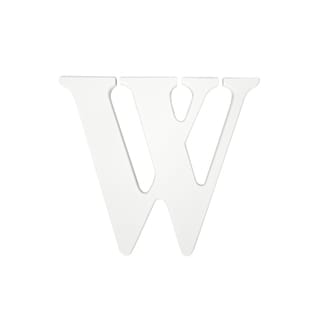 Little Haven White Hanging Wall Letter W