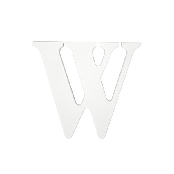 slide 2 of 2, Little Haven White Hanging Wall Letter W