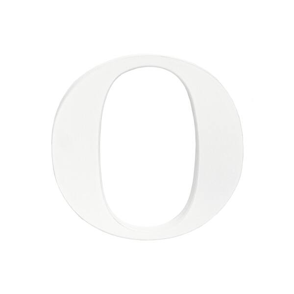 slide 2 of 3, Little Haven White Hanging Wall Letter O White Letter O