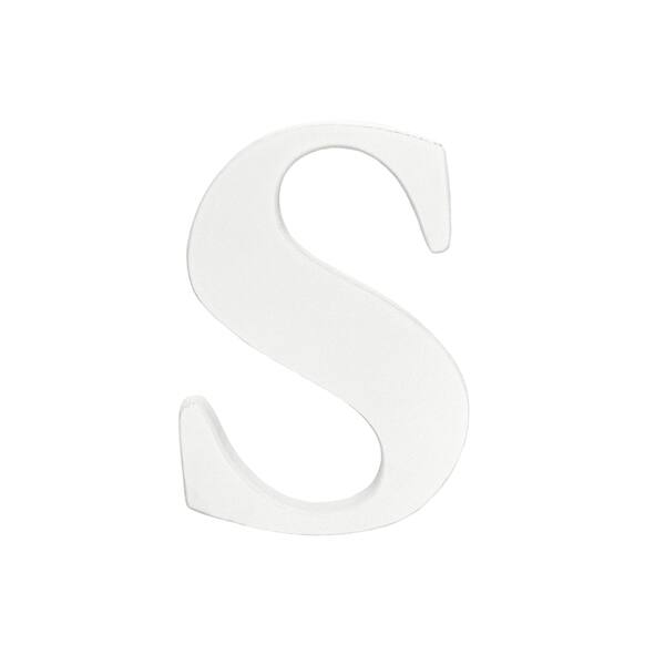 slide 2 of 3, Little Haven White Hanging Wall Letter S White Letter S