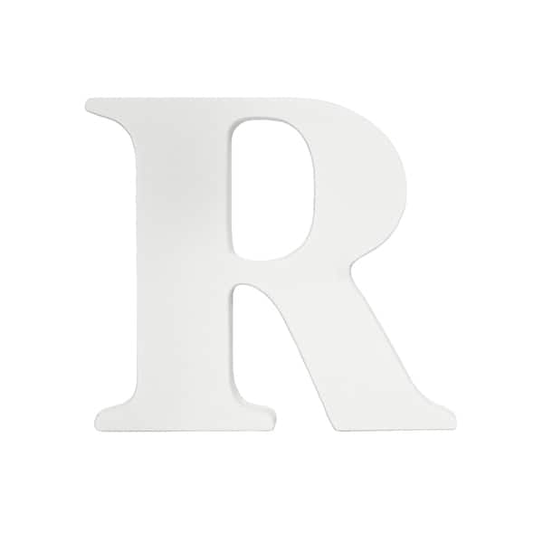 slide 2 of 3, Little Haven White Hanging Wall Letter R White Letter R