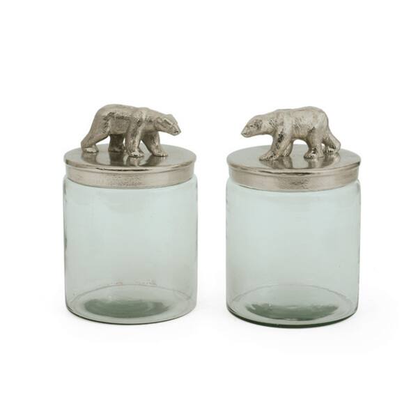 slide 2 of 2, Pair of Grizzley Jars