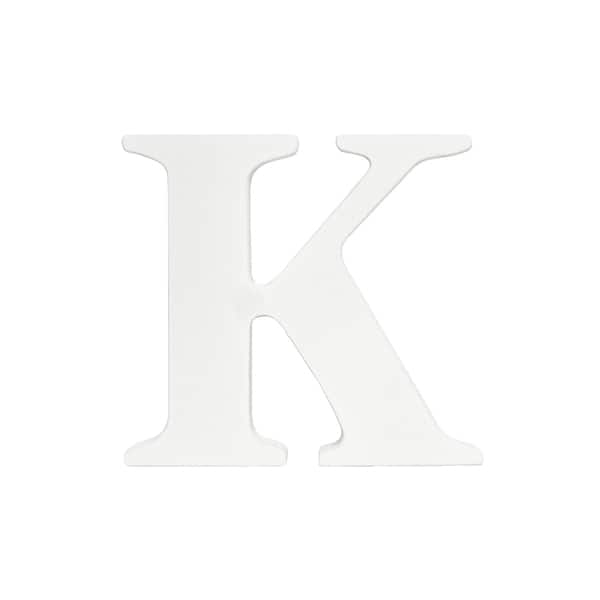 slide 2 of 3, Little Haven White Hanging Wall Letter K White Letter K