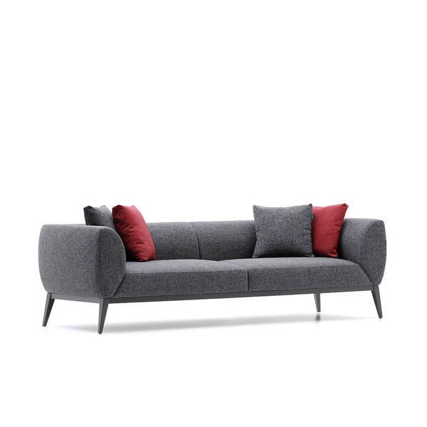 Bienal Morrison 3 Seater Sofa With Metal Legs Black Bienal Morrison 3 Seater Sofa With Metal Legs Black Coating