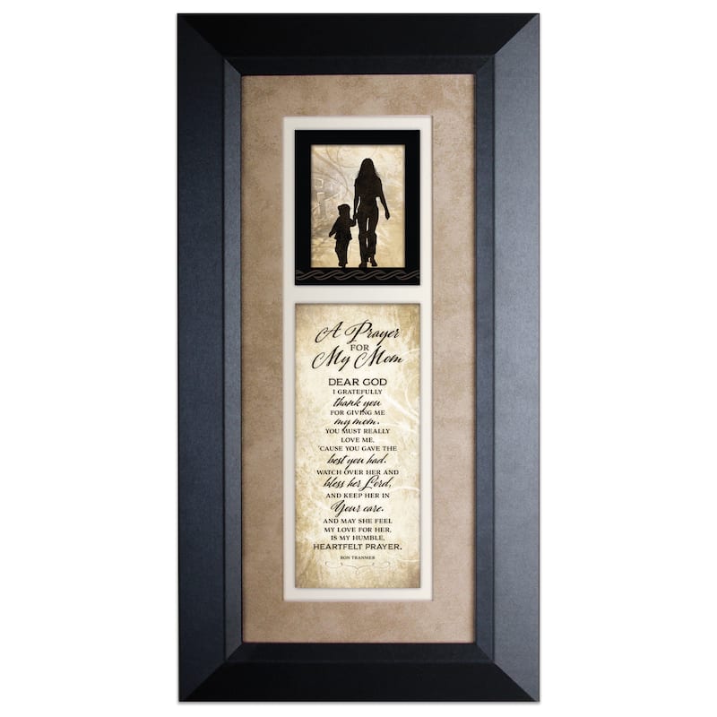 Prayer For My Mom Wood Framed Art with Easel