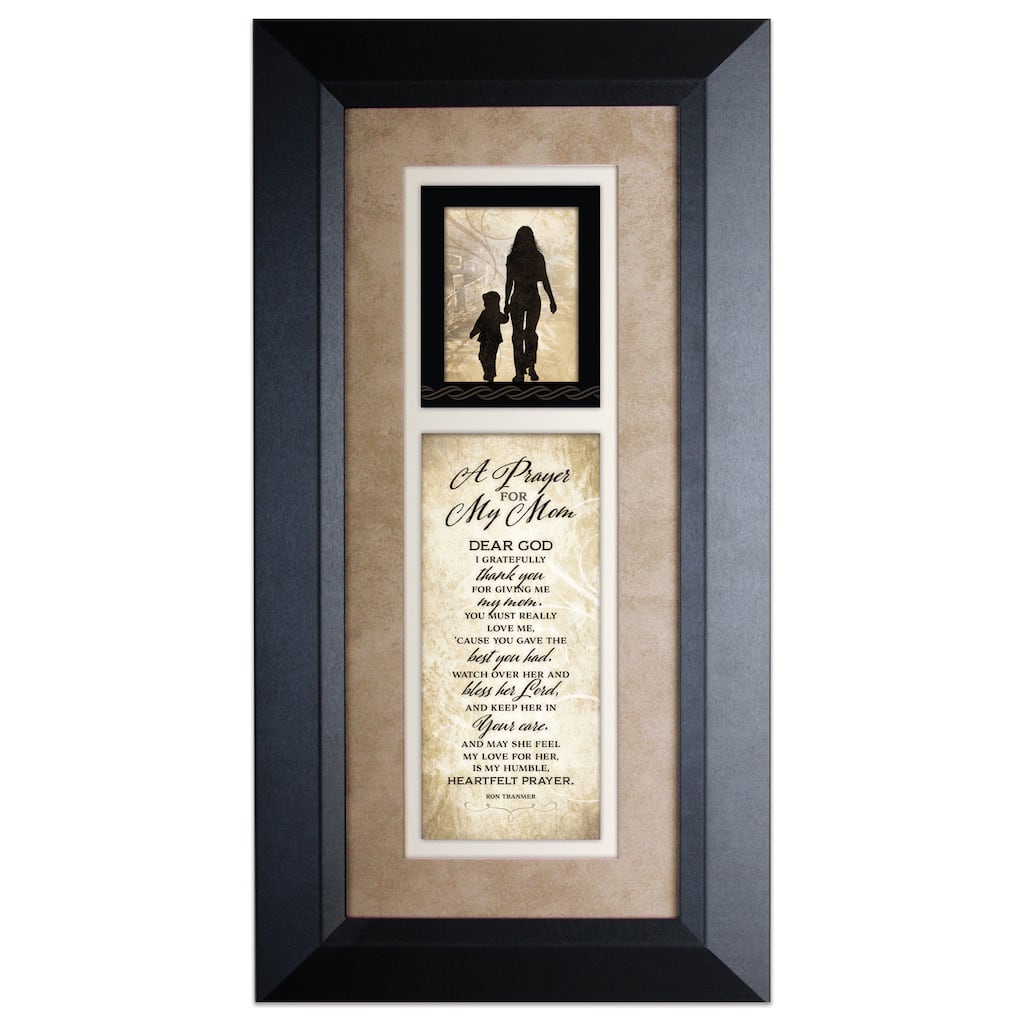 Prayer For My Mom Wood Framed Art with Easel