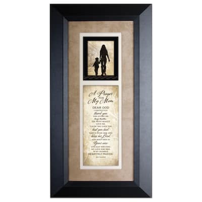 Prayer For My Mom Wood Framed Art with Easel