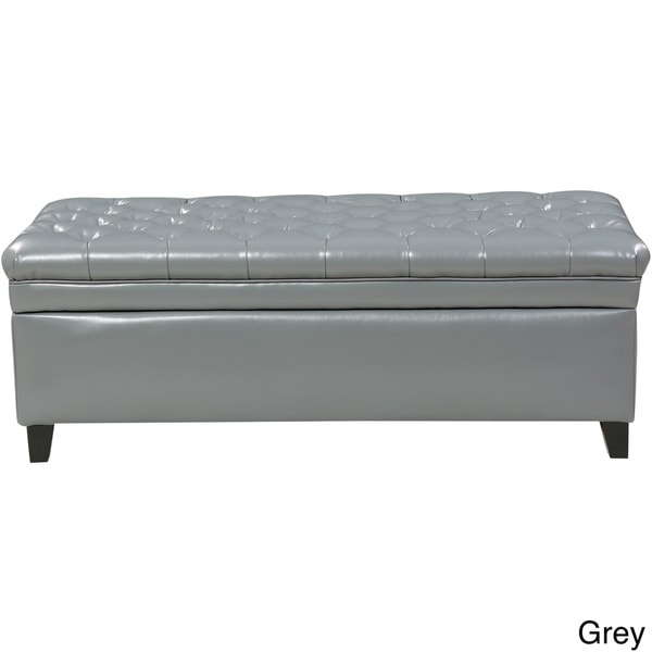 Hastings tufted fabric storage ottoman deals bench by christopher knight home