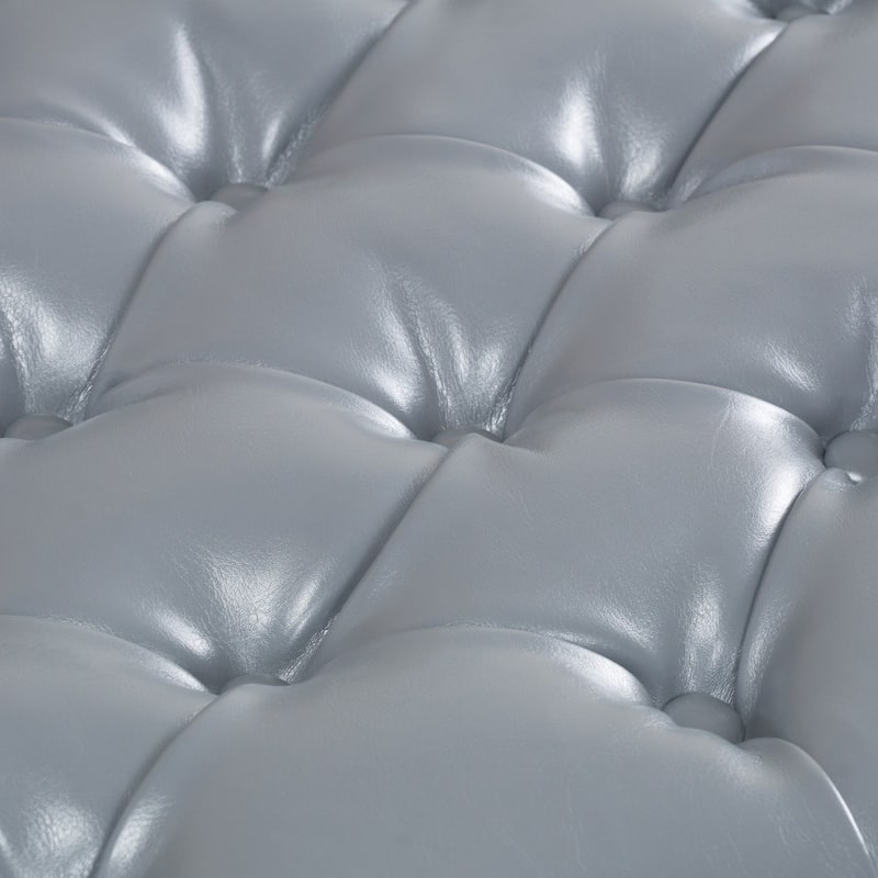 Hastings Tufted Faux Leather Storage Ottoman by Christopher Knight Home