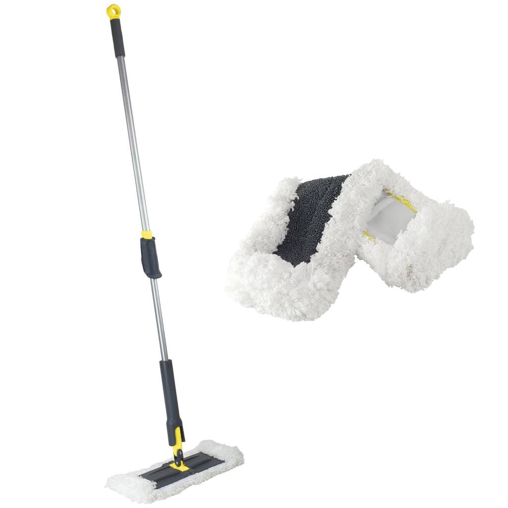 Casabella Adjustable Height Butterfly Floor Duster and Refill Head