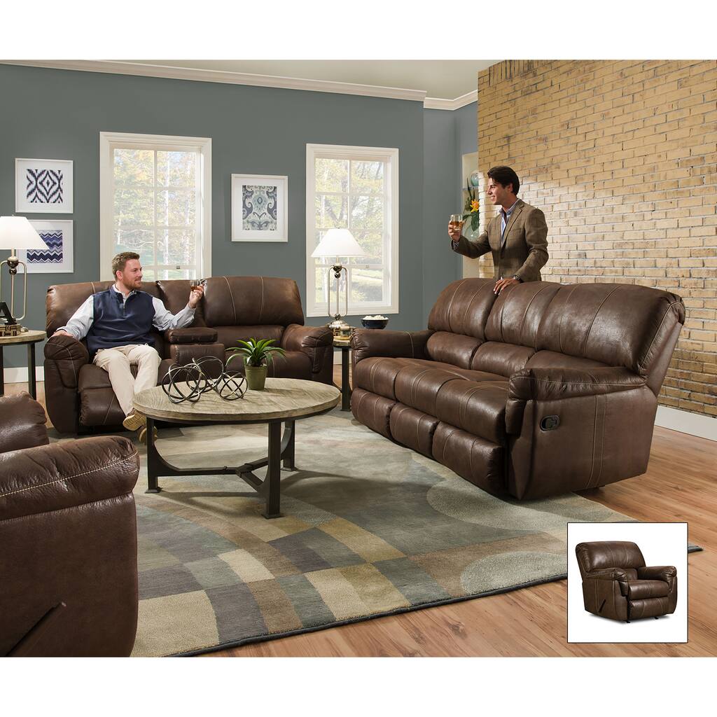 Simmons Upholstery Renegade Mocha Beautyrest Motion Sofa