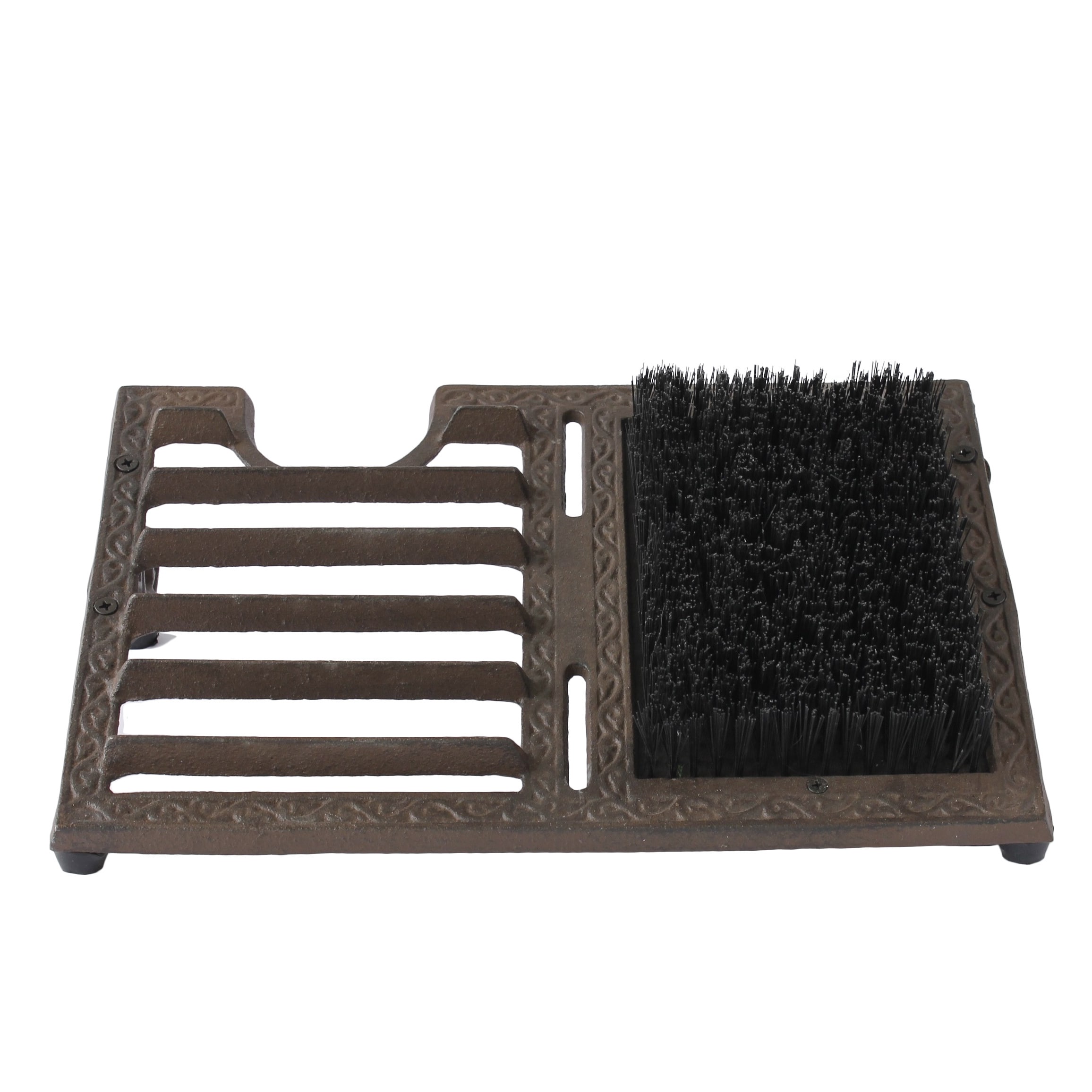 Decorative Boot Scraper with Brush Brown eBay