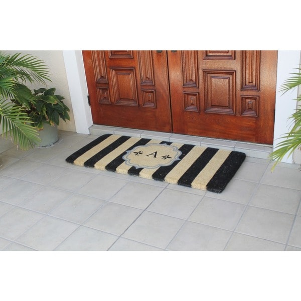 A1HC First Impression Haywood Monogrammed Handmade Entry Double Doormat by Artisans (2' x 4'9)