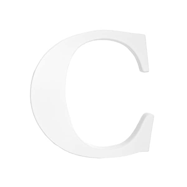 slide 2 of 3, Little Haven White Hanging Wall Letter C White Letter C