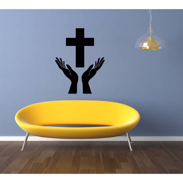 Catholic Cross Wall Art Sticker Decal Bed Bath & Beyond 11416263