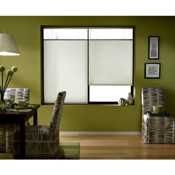 BlindsAvenue Gray Sheen Cordless Blackout Cellular Honeycomb Shade, 9/16 in. Single Cell, 44.5 in. W x 72 in. H