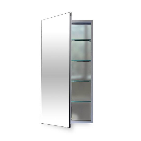 Shop Flawless 16 X 36 Inch Medicine Cabinet With Blum Soft Close Door Hinges Mirror Aluminum Overstock 11416584