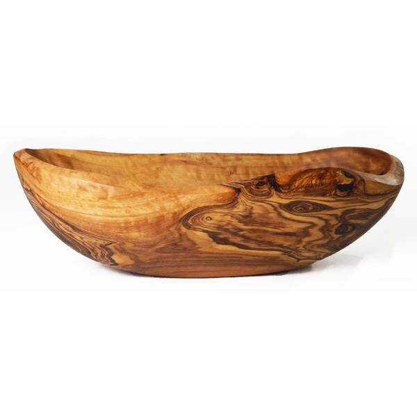 Handmade Le Souk Olivique Olive Wood Natural Form Extra Large Handmade Le Souk Olivique Olive Wood Natural Form Extra Large Oval Bowl Tunisia