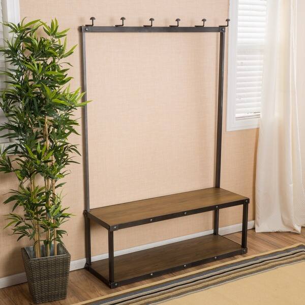 Shop Vigo Entry Bench With Coat Rack By Christopher Knight Home