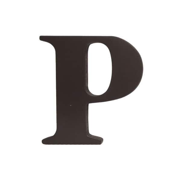 slide 2 of 2, Little Haven Espresso Hanging Wall Letter P