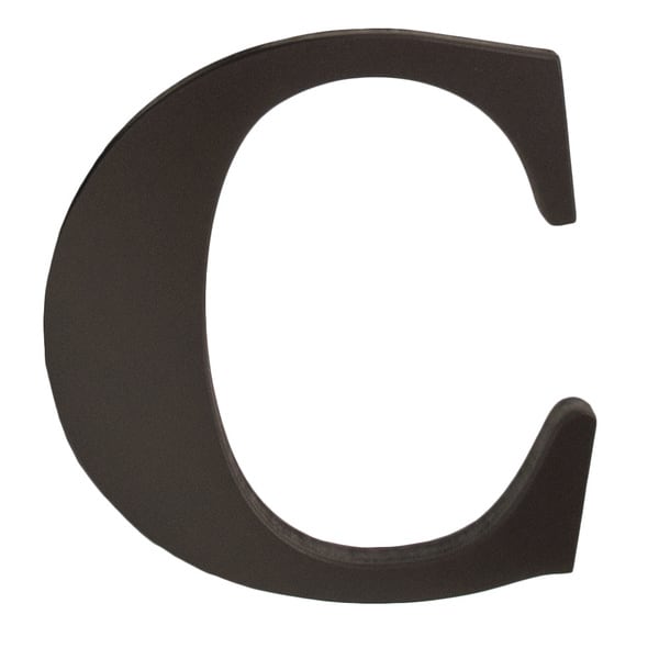 slide 2 of 2, Little Haven Espresso Hanging Wall Letter C
