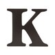 preview thumbnail 1 of 0, Little Haven Espresso Hanging Wall Letter K