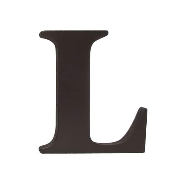 slide 2 of 2, Little Haven Espresso Hanging Wall Letter L