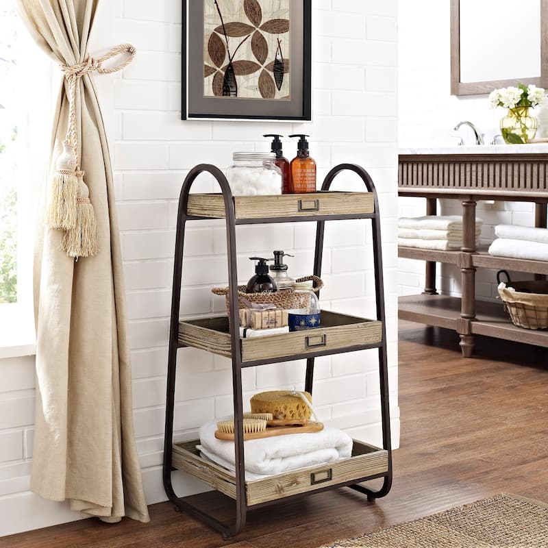 Linon Three Tiered Bath Stand