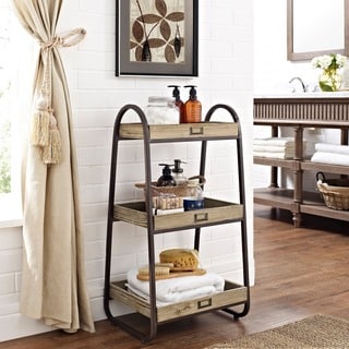 Rustic Bathroom Furniture The Best Deals For Apr 2017 Linon Three Tiered Bath Stand