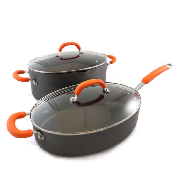 Shop Rachael  Ray  4 Pc 8Qt Pasta Pot  5 Qt Saute Pan Hard 