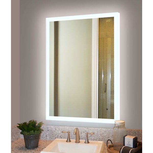 Shop InnociUSA Hera Rectangle/Square LED Wall Mount Lighted Vanity