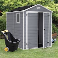 Rubbermaid 7x7 Ft Durable Weatherproof Resin Outdoor Storage Shed, Sand (2  Pack) - 260 - Bed Bath & Beyond - 37076965