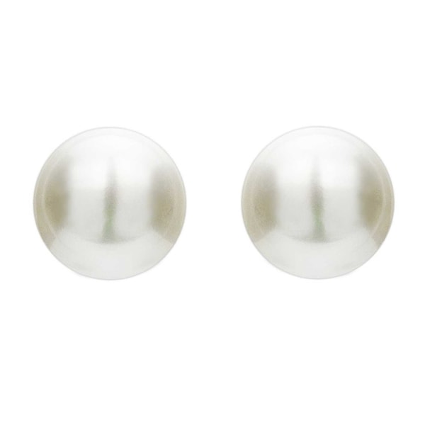 Shop Collette Z Sterling Silver Faux Pearl Studs White On Sale Free Shipping On Orders