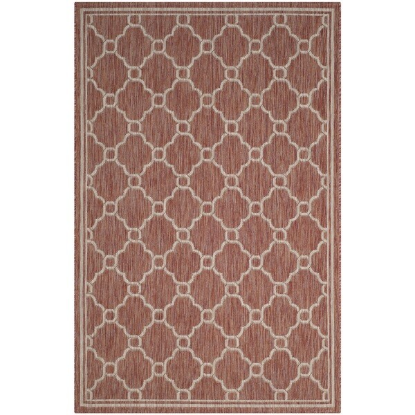 Safavieh Indoor/ Outdoor Courtyard Red/ Beige Rug - 9' x 12'