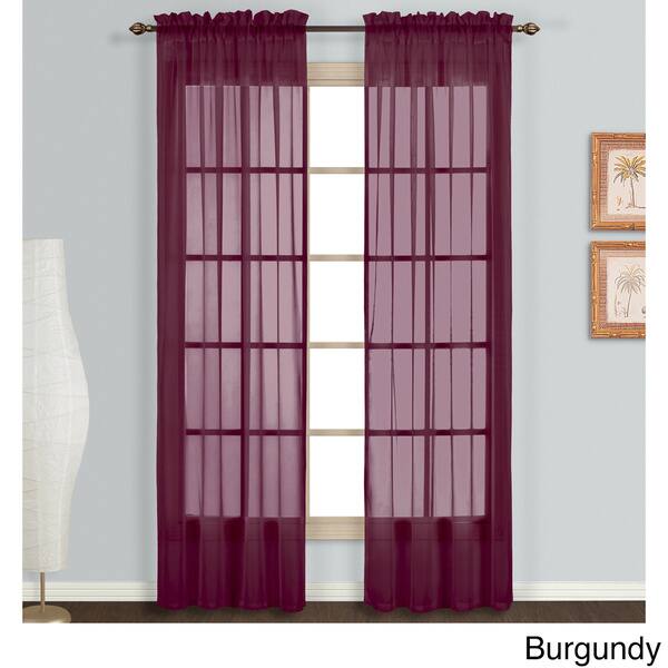 Shop Sheer Curtain Panel Pair 95 In Slate Blue As Is Item