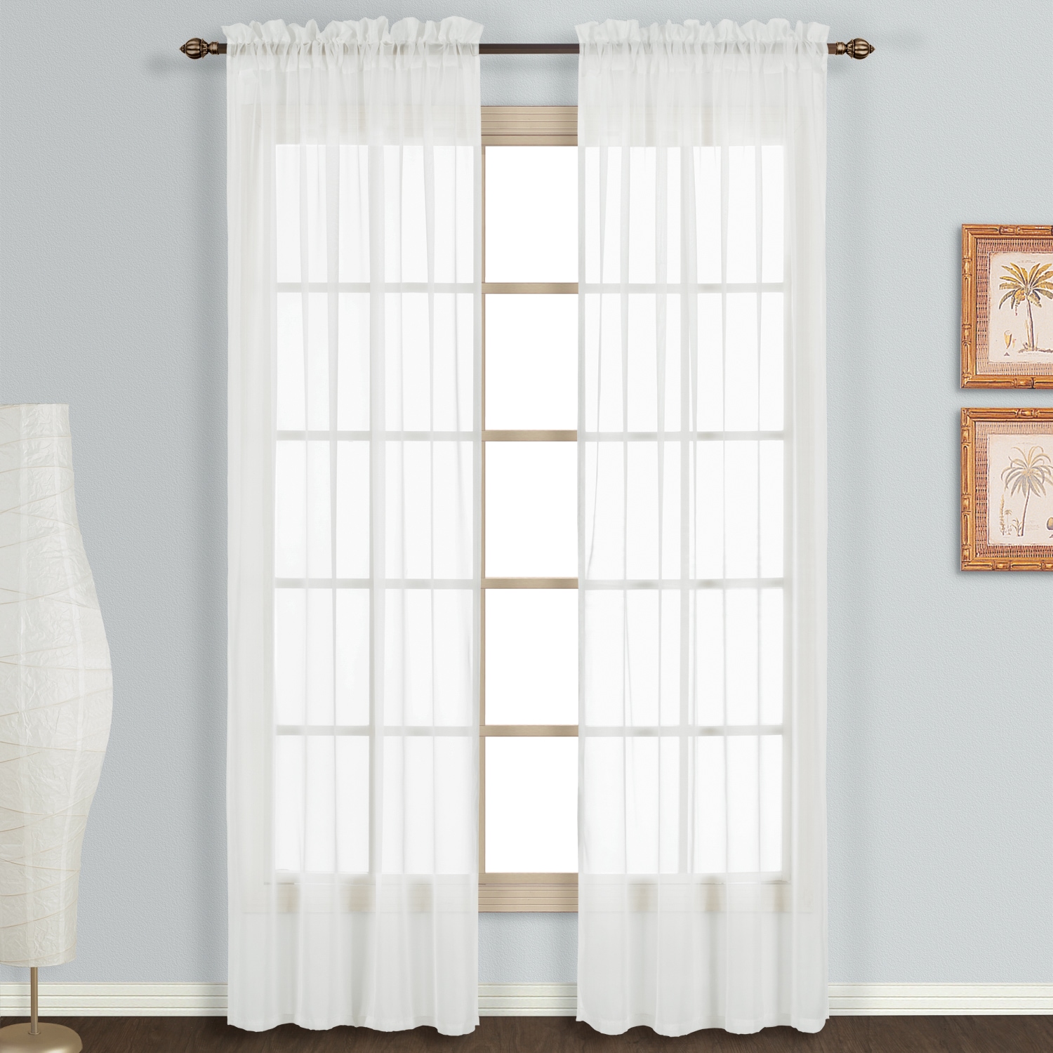 Shop Luxury Collection Monte Carlo Sheer Curtain Panel Pair Free