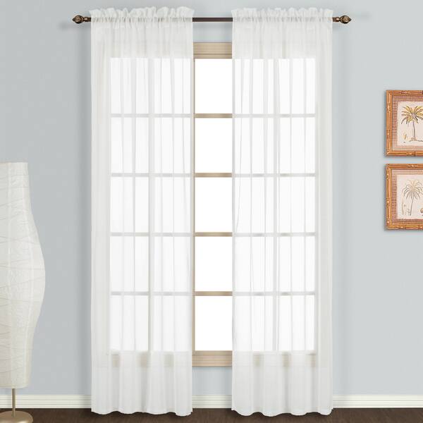 Shop Luxury Collection Monte Carlo Sheer Curtain Panel Pair Free