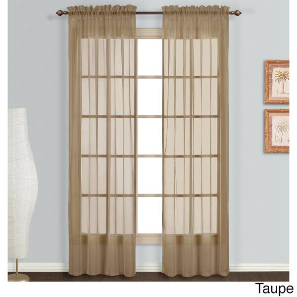 Shop Luxury Collection Monte Carlo Sheer Curtain Panel Pair Free