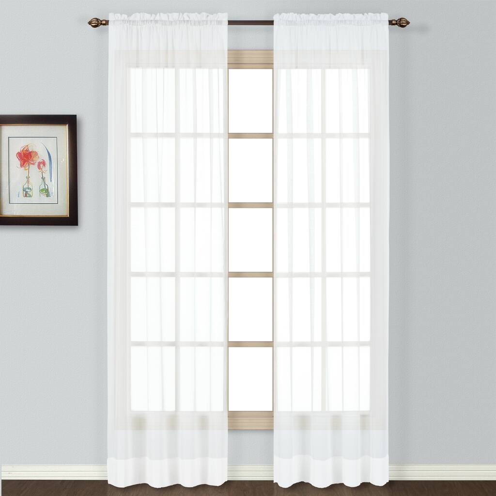 Luxury Collection Batiste Semi-Sheer Single Curtain Panel
