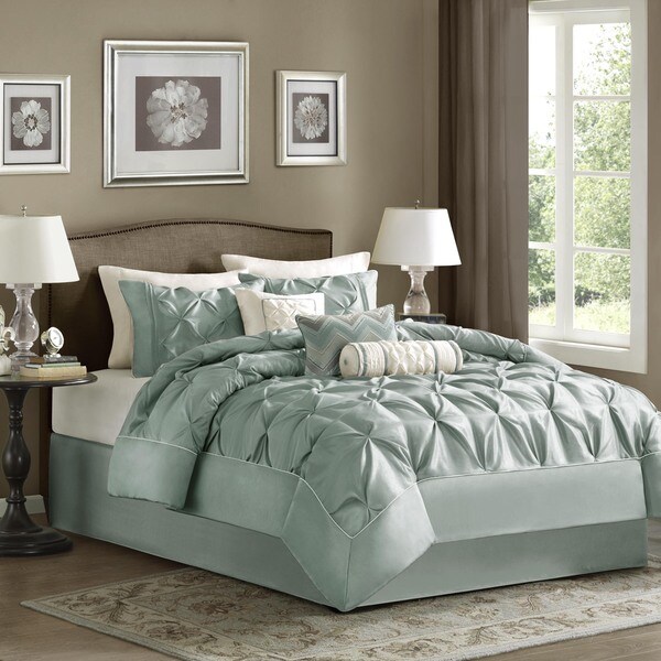 Madison Park Lafayette Seafoam 7-piece Comforter Set
