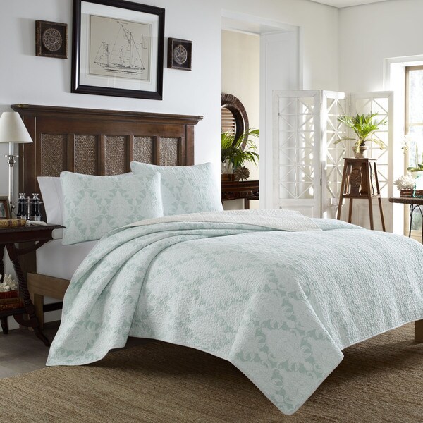 Tommy Bahama Cape Plumbago Quilt Set