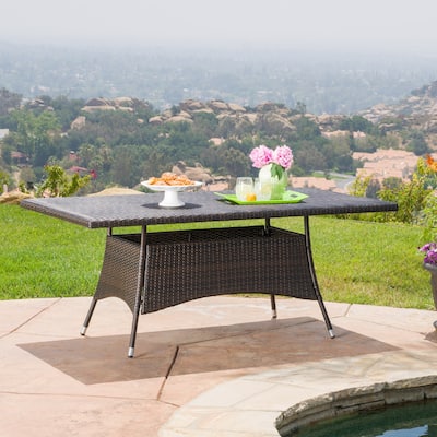 Corsica Outdoor Wicker Rectangle Dining Table (ONLY) by Christopher Knight Home - 69.00"L x 38.00"W x 28.50"H